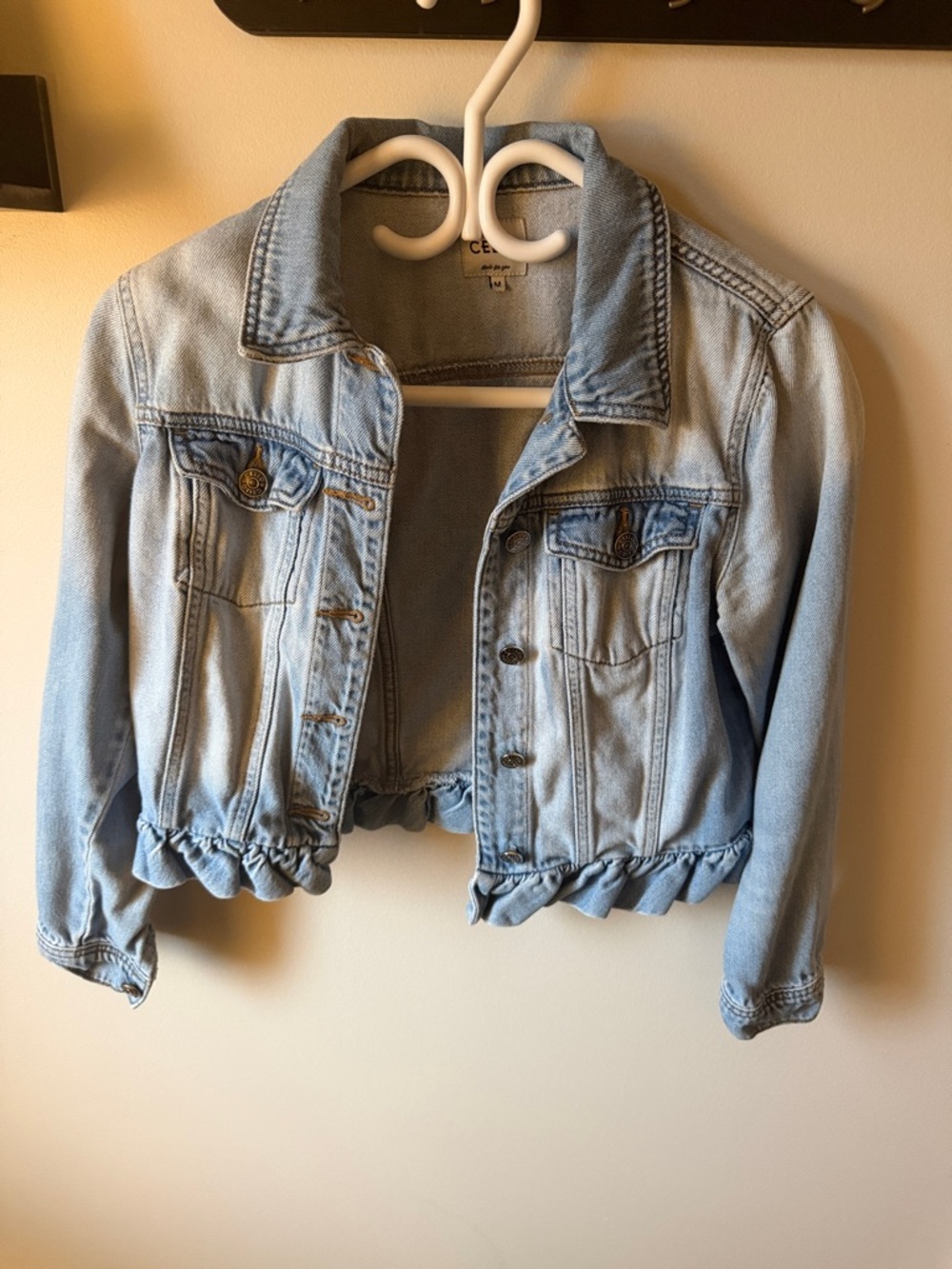 Cello Light Blue Cropped Jean Jacket